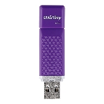 Флешка USB Smartbuy Quartz Violet (SB64GBQZ-V), 64Gb, USB 2.0, R/W 25/15, фиолетовый