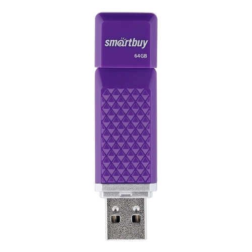 Флешка USB Smartbuy Quartz Violet (SB64GBQZ-V), 64Gb, USB 2.0, R/W 25/15, фиолетовый