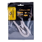Кабель USB2.0 Cablexpert CC-USB2-CMCM-100-1M-W, Type-C/Type-C, 5A, 100Вт, PD/QC3.0, медь, 1м, белый, пакет