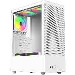 Компьютерный корпус ACD Citadel 108W ATX, Type-C + 2XUSB ports + HD audio combo, Mesh, TG, белый