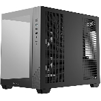 Компьютерный корпус Deepcool CG330 3F без БП, боковое окно (панорама), 3x120мм ARGB PWM вентилятора, черный, mATX