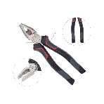 Комбинированные плоскогубцы Deli DL0004 180 мм, Cr-V, эксцентриковый шарнир, антикоррозийное покрытие, трехкомпонентная прорезиненная рукоять