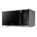 Микроволновая печь Samsung MG23K3515AS/BW серебристый/черный, 23 л, 800 Вт, переключатели - кнопки, поворотный механизм