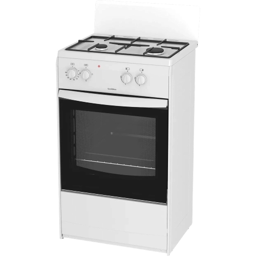 Плита комбинированная Darina S KM 521 300 W белый/черный, конфорок 2 шт, духовка 45 л, 50 см x 85 см x 45 см
