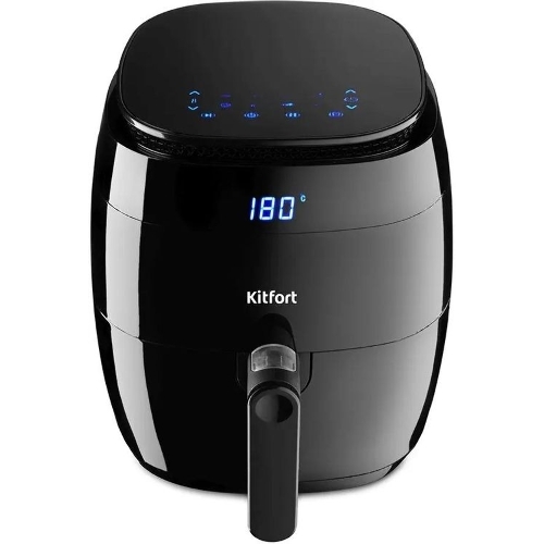 Аэрогриль Kitfort КТ-2202 черный, 1500 Вт, 3.2 л, механическое управление, 8 программ