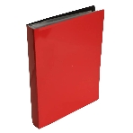 Папка с 100 прозрачными вкладками Бюрократ DeLuxe DLVBOX100RED A4, пластик, 0.7мм, красный в коробе