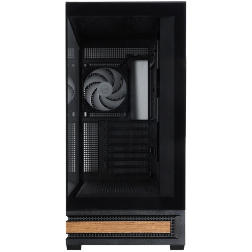 Компьютерный корпус ZALMAN P40 NAMU, ATX, черный, WINDOW, WOODEN ELEMENTS, 2xCombo(2.5” or 3.5”), 1xUSB TYPE-C, 2xUSB 3.0, SIDE 3x120мм ARGb, REAR 1x120мм ARGb