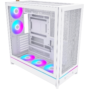 Компьютерный корпус Montech HS01 PRO белый без БП ATX 5x120мм 2xUSB 3.0 1xUSB3.1 audio
