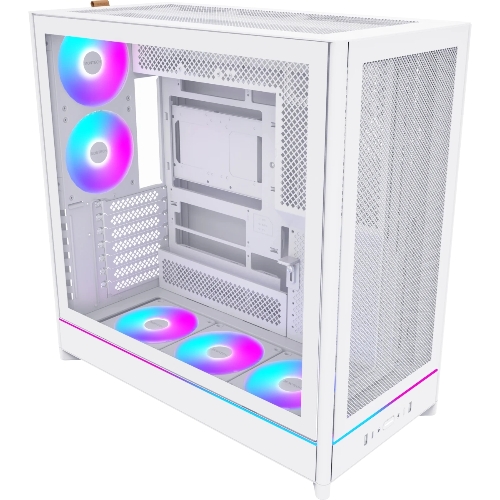 Компьютерный корпус Montech HS01 PRO белый без БП ATX 5x120мм 2xUSB 3.0 1xUSB3.1 audio