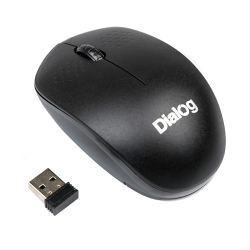 Мышь беспроводная Dialog Comfort MROC-13U черный, 1200 dpi, радиоканал, USB, кнопки - 3