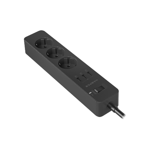 Удлинитель с USB зарядкой HARPER UCH-315 черный
