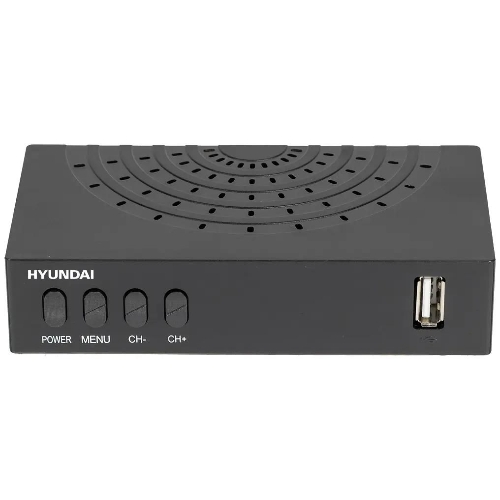 Приставка для цифрового ТВ Hyundai H-DVB440 черный, DVB-T2, DVB-T, DVB-C, HDMI, USB 2.0 x2