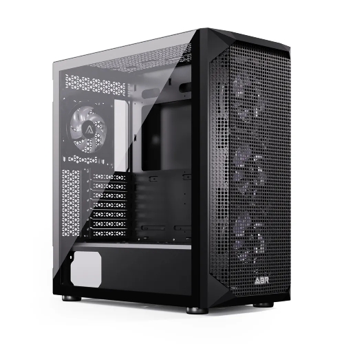 Компьютерный корпус ABR Quantum черный (1хUSB Type-C, 2хUSB 2.0, HD Audio, 4xRGb Fan, ATX, E-ATX)