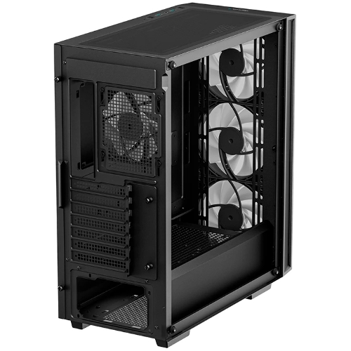 Компьютерный корпус Deepcool MATREXX 55 V4 без БП, боковое окно (закаленное стекло), 3xARGb LED 140мм вентилятора спереди, 1xARGb LED 120мм вентилятор сзади, черный, ATX