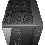 Компьютерный корпус Deepcool CG330 3F без БП, боковое окно (панорама), 3x120мм ARGB PWM вентилятора, черный, mATX