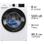 Стиральная машина Gorenje WPNEI82SBSWIFI/C белая, загрузка фронтальная 8кг, 1200 об/мин., класс: A+++