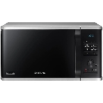 Микроволновая печь Samsung MG23K3515AS/BW серебристый/черный, 23 л, 800 Вт, переключатели - кнопки, поворотный механизм