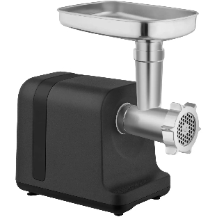 Мясорубка электрическая Rondell RDE-1456 черный, 3000 Вт, 2.5 кг/мин, реверс, защита от перегрузки, металлический лоток, насадки - 5