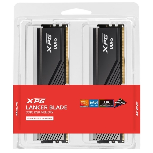 Оперативная память XPG Lancer Blade, DDR5, 32GB (2x16GB), 6000MHz, CL30, DIMM, с радиаторами, RGB, черный