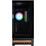 Компьютерный корпус ZALMAN P40 NAMU, ATX, черный, WINDOW, WOODEN ELEMENTS, 2xCombo(2.5” or 3.5”), 1xUSB TYPE-C, 2xUSB 3.0, SIDE 3x120мм ARGb, REAR 1x120мм ARGb