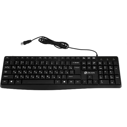 Клавиатура проводная Oklick 145M, USB, черный