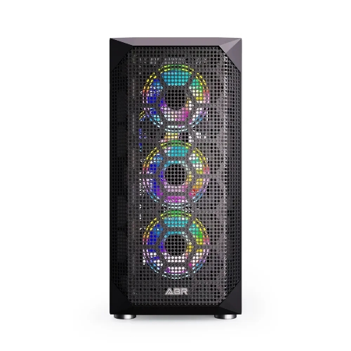Компьютерный корпус ABR Quantum черный (1хUSB Type-C, 2хUSB 2.0, HD Audio, 4xRGb Fan, ATX, E-ATX)