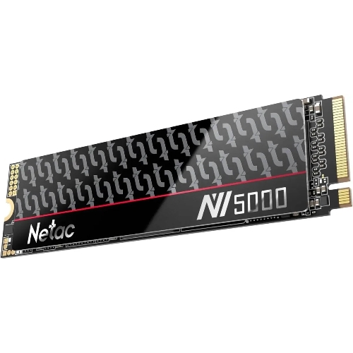 Накопитель SSD Netac NV5000-T, 1Tb, M.2 2280, PCIe 4.0 x4, NVMe, R/W 4800/4600, с радиатором