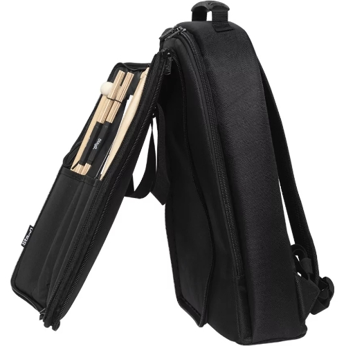Рюкзак-чехол STAGG DSBACKPACK для 10 пар палочек, усиленный нейлон, много карманов, вес 1,2 кг, чёрный.