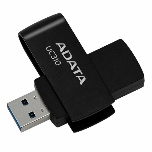 Флешка USB ADATA UC310 (UC310-128G-RBK), 128Gb, USB 3.2 Gen 1, R/W 100/30, черный