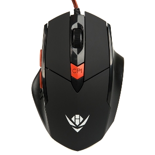 Мышь проводная Dialog MOG-11U Nakatomi Gaming - 6 кнопок + ролик, USB,черная
