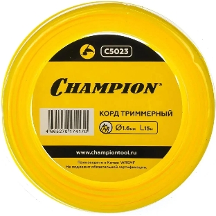 Леска для садовых триммеров Champion C5023 d=1.6мм L=15м