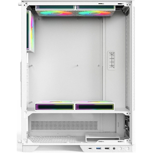 Компьютерный корпус ACD Citadel 108DW ATX, Type-C + 2 X USB ports + HD audio combo, Mesh, TG, белый