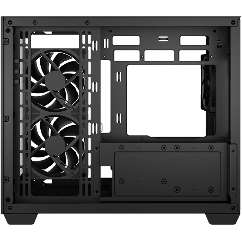 Компьютерный корпус Deepcool CG330 3F без БП, боковое окно (панорама), 3x120мм ARGB PWM вентилятора, черный, mATX