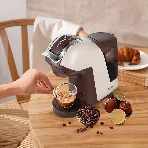 Кофеварка капсульная Kitfort КТ-7448 коричневый/бежевый, исп. кофе - капсулы/молотый, 1 л, 1400 Вт, 19 Бар.