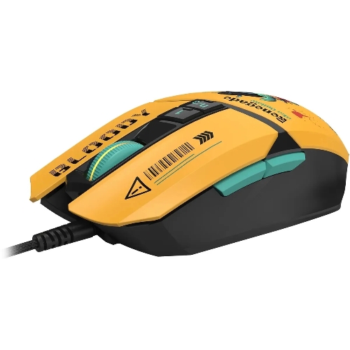 Мышь проводная A4Tech Bloody W63 Max Renegade желтый, 12000 dpi, USB, кнопки - 7