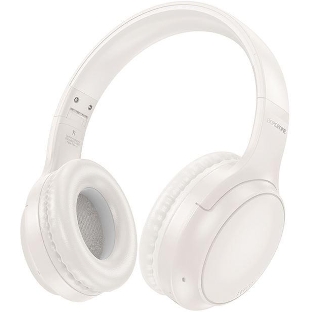 Беспроводные/проводные наушники Borofone BO29 Milky белый, накладные, Bluetooth 5.3 + проводной, складная конструкция, микрофон, до 20 ч