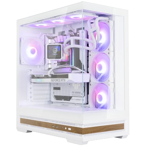 Компьютерный корпус ZALMAN P40 NAMU, ATX, белый, WINDOW, WOODEN ELEMENTS, 2xCombo(2.5” or 3.5”), 1xUSB TYPE-C, 2xUSB 3.0, SIDE 3x120мм ARGB, REAR 1x120мм ARGB