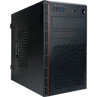 Компьютерный корпус Mini Tower InWin EMR065 черный U3.0*2+U2.0*2 A(HD) +intrusion switch mATX