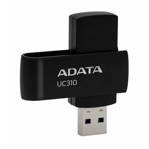 Флешка USB ADATA UC310 (UC310-128G-RBK), 128Gb, USB 3.2 Gen 1, R/W 100/30, черный