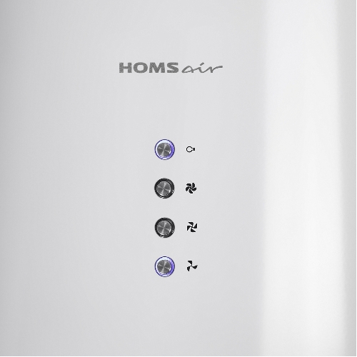 Вытяжка пристенная HOMSair ART 1050WL 35 белый, 35 см, 1050 куб. м/ч, 63 дБ