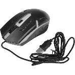 Мышь проводная Defender Hit MB-601 черный, 1200 dpi, USB, кнопки - 4