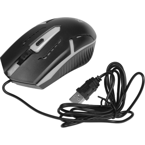 Мышь проводная Defender Hit MB-601 черный, 1200 dpi, USB, кнопки - 4