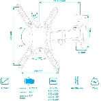 Кронштейн для телевизора Kromax CORBEL-4 черный, 15