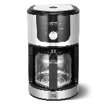Кофеварка капельная со встроенной кофемолкой BQ CM1010 черный-стальной, исп. кофе - зерновой/молотый, 1.2 л, 1050 Вт.
