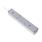 Удлинитель с сетевым фильтром Defender DFS 141, белый, 4розетки, USB+TypeC, 1.5 м.