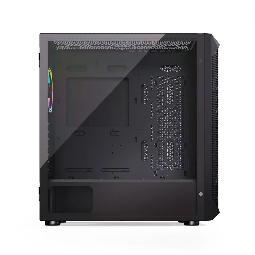 Компьютерный корпус ABR Quantum черный (1хUSB Type-C, 2хUSB 2.0, HD Audio, 4xRGb Fan, ATX, E-ATX)