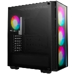 Компьютерный корпус Deepcool MATREXX 55 V4 без БП, боковое окно (закаленное стекло), 3xARGb LED 140мм вентилятора спереди, 1xARGb LED 120мм вентилятор сзади, черный, ATX