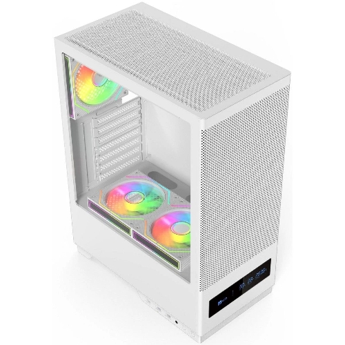 Компьютерный корпус ACD Citadel 108DW ATX, Type-C + 2 X USB ports + HD audio combo, Mesh, TG, белый