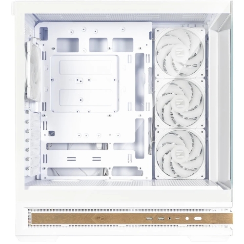 Компьютерный корпус ZALMAN P40 NAMU, ATX, белый, WINDOW, WOODEN ELEMENTS, 2xCombo(2.5” or 3.5”), 1xUSB TYPE-C, 2xUSB 3.0, SIDE 3x120мм ARGB, REAR 1x120мм ARGB