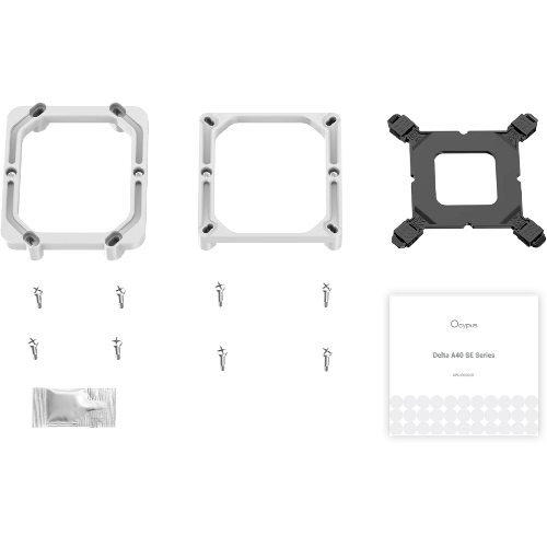 Кулер для процессора Ocypus Delta A40 SE WH ARGB, 120мм ARGB FAN, Top ARGB Panel, 4 HEAT PIPES, 4-PIN PWM, 800-1800 RPM, 31DBA, HYDRO BEARING, LGA115X/1200/1700/18XX, AM4/AM5